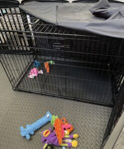 MidWest Homes for Pets Dog Crate Cover, Privacy Dog Crate Cover Fits MidWest Dog Crates, Machine Wash & Dry, Black, 48-Inch 35 C1BX4YAjJcS 2