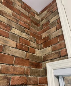 Wallpaper Faux Smooth Rust Tuscan Brick Wall, Looks Real Up! 11 yd 34 C1Bi5i21s6S