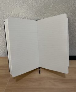 Ruled Notebook/Journal – Classic Notebook Journal for Women/Men, Faux Leather Notebooks for Work, Premium Thick Paper, Black, Hardcover, Lined (5.4 x 8.3) 46 C1Cf AsmKS