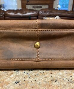 RUSTIC TOWN Buffalo Leather Toiletry Bag : Vintage Travel Shaving & Dopp Kit : for Toiletries, Cosmetics & More : Spacious Interior & Waterproof Lining : Compact, Fits Easily in Luggage Brown 36 C1Db4tkuryS 1