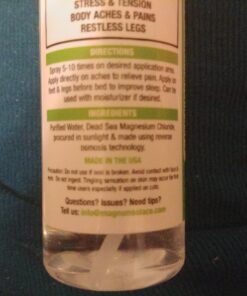 Magnesium Oil Spray - 100% Natural Magnesium Spray – Made with Dead Sea Salt, Stronger than Magnesium Lotion and Magnesium Cream 2 Fl Oz (Pack of 1) 25 C1EKToOyDFS