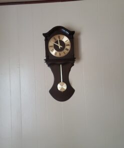 Bedford Clock Collection BED1712 Wall Clock with Pendulum and Chimes, Chocolate Wood 15 C1EmE4hkynS