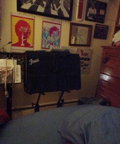 On-Stage RS7000 Tilt-Back Amp Stand (Setup for Guitar Combo Amplifiers and Speakers, 150 lb Capacity, Adjustable Height, Nonslip Rubber Arms and Feet, Portable, Folding, Steel, Black) 45 C1FSAc9ZwXS