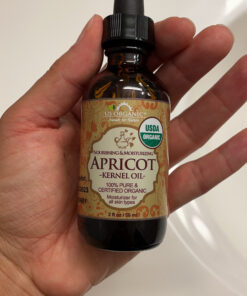 US Organic Apricot Kernel Oil, USDA Certified Organic,100% Pure & Natural, Cold Pressed Virgin, Unrefined in Amber Glass Bottle w/Glass Eyedropper for Easy Application (2 oz (Small)) 2 Fl Oz (Pack of 1) 20 C1FjD65oLS