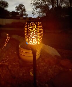 4PCs Solar Torch Lights Outdoor, 43 inch 96 LED, Waterproof Landscape Garden Pathway Light with Vivid Dancing Flickering Flames, with Auto On/Off Dusk to Dawn, for Christmas Lights Decoration 29 C1Gce2rM5RS