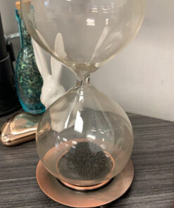 WARM FUZZY Toys Magnetic Hourglass - 1 Minute Sand Timer - Large Sand Clock with Black Magnet Iron Powder & Metal Base, Sand Watch - Hourglass Sandglass for Office Desk and Home Decorative 11 C1HE7YLWJmS