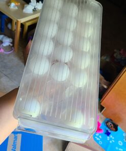 iDesign Plastic Egg Holder for Refrigerator with Handle and Lid, Fridge Storage Organizer for Kitchen, Set of 1, Clear 52 C1HQsYmTz3S