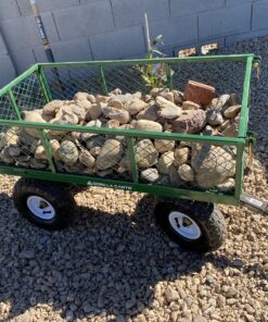 Gorilla Carts GOR400-COM Steel Garden Cart, Steel Mesh Removable Sides, 3 cu ft, 400 lb Capacity, Green 54 C1IX5qBHbOS