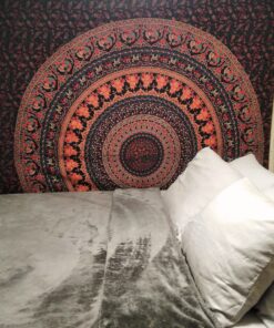 Popular Handicrafts Tapestry Wall Hanging Hippie Mandala Bohemian Hippy Psychedelic Design Indian Magical Thinking Tapestries Bedspread 84x90 Inches,(215x230cm) Navy Blue Full (215cms x 230cms) Neavy Blue 49 C1J7clDLMbS