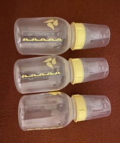 Medela Breast Milk Storage Bottles, 3 Pack of 5 Ounce Breastfeeding Bottles with Slow Flow Nipples, Lids, Wide Base Collars, and Travel Caps, Made Without BPA 3 Count (Pack of 1) 29 C1JMBnk8OoS