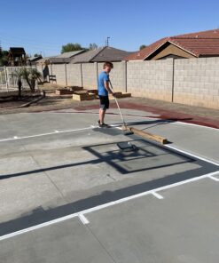 Ronan Sports Complete Easy Court Basketball Stencil Kit | Includes Spray Paint & Spray Box | Made in USA White 41 C1JQ5dUwAS