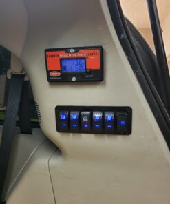 Switchtec 2 3 5 7 Gang Rocker Switch Aluminum Panel with 4.8 Amps Dual USB Rocker Style Fast Charger with Voltmeter, Blue Backlit Led, Pre-Wired for Marine, Boat, Car, Truck 23 C1JaBuUa7S