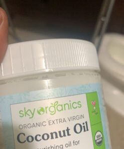 Sky Organics Organic Extra Virgin Coconut Oil for Hair & Skin, 100% Pure & Cold-Pressed USDA Certified Organic to Moisturize, Soften & Nourish, 16.9 fl. Oz 16.9 Fl Oz (Pack of 1) 36 C1JbNpEaZoS