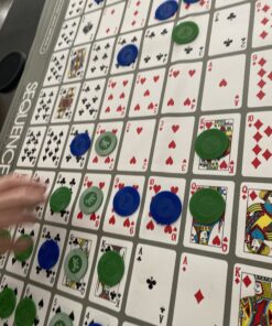 Jax Giant (aka Jumbo) SEQUENCE Game - Box Edition with Cushioned Mat, Cards and Chips, Package Colors May Vary , Blue JUMBO BOX Standard Packaging 17 C1KoBpidTQS