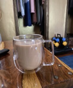 Huada Double Wall Insulated Borosilicate Glass Mugs Modern Espresso Cups, 10-Ounce, Set of 2 35 C1Kzt0zr0mS