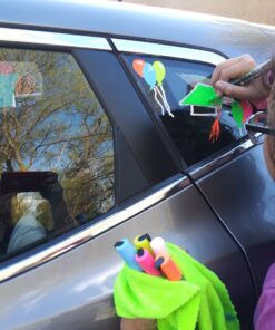 Crafty Croc Liquid Chalk Markers, Neon Chalk Pens Glow Under Blacklight, Includes 2 Each Fluorescent Yellow, Blue, Green, Orange and Pink (10 Pack) 10 Pack Double Neon (2 x Blue, Green, Yellow, Orange, Pink) Bold (6mm) 51 C1MBFLbCP1S