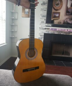 Best Choice Products 38in Beginner All Wood Acoustic Guitar Starter Kit w/Gig Bag, Digital Tuner, 6 Celluloid Picks, Nylon Strings, Capo, Cloth, Strap w/Pick Holder - Natural 41 C1MHDktZ1ES