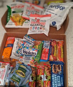 CRAVEBOX Healthy Snack Box (35 Count) Valentines Variety Pack Care Package Gift Basket Kid Men Women Adult Nuts Fruit Nutrition Assortment College 30 C1OXUEWqmES