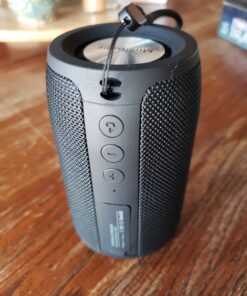 MusiBaby M68 Wireless Bluetooth Speaker, Portable, Waterproof, 1500 Minute Playtime, Dual Pairing, 360 Stereo Sound, Amazing Bass, Black 49 C1OhVZJipHS