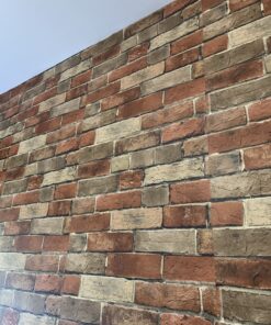 Wallpaper Faux Smooth Rust Tuscan Brick Wall, Looks Real Up! 11 yd 35 C1PN7M1hftS