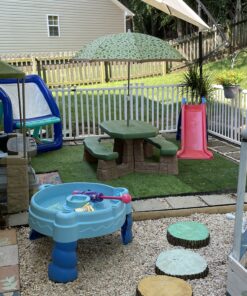 Step2 Naturally Playful Picnic Table with Umbrella Green & Leaves 22 C1Pi9yOC5OS