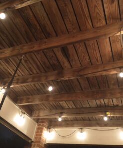 Lemontec Commercial Grade Outdoor String Lights with 15 Hanging Sockets - 48 Ft Black Weatherproof Cord Weatherproof Strand for Patio Garden Porch Backyard Party Deck Yard – S14 Black 44 C1PouweqMuS