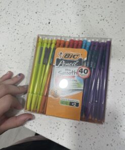 BIC Xtra-Smooth Mechanical Pencils with Erasers (MPCE40-BLK), Bright Edition Medium Point (0.7mm), 40-Count Pack, Bulk Mechanical Pencils for School or Office Supplies, Gifts for Students Xtra-Smooth Bright Edition 51 C1PqO8AikES