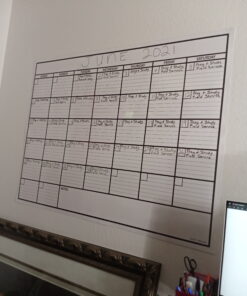 Large Dry Erase Calendar for Wall | Large Wall Calendar Dry Erase Monthly | 1M 17x26, 24x36, 36x48, & 3M 40x17 | Dry Erase Calendar Board for Wall | Whiteboard Calendar | Calendar Whiteboard | White Large (36" * 48") 37 C1QelOaxnvS
