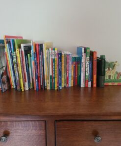 Fantasy Fields - Sunny Safari Animals Thematic Set of 2 Sturdy Wooden Bookends for Kids - Non-Toxic, Water-Based Paint, Giraffe and Elephant, Blue 22 C1Sa3sxYkyS