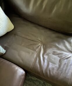 MastaPlasta Original Self-Adhesive Leather Repair Patch - Dark Brown 11" x 8" (28 x 20 cm), Instant Upholstery-Quality Scratch & Tear Repair for Sofas, Car Interiors, Bags, Vinyl & More B Dark Brown Leather 49 C1StckPs28S 1