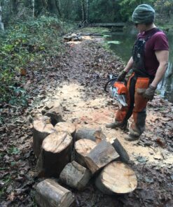 Husqvarna Technical Apron Wrap Chainsaw Chaps 36- to 38-Inch, Chainsaw Safety Equipment with 5 Layers, Adjustable Belt and Gear Pocket, Orange 36-38 In. Orange/Gray Tech. 46 C1TdfULbwFS