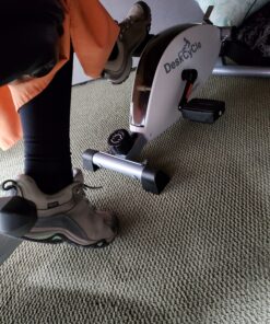 DeskCycle Under Desk Bike Pedal Exerciser - Mini Exercise Bike Desk Cycle, Leg Exerciser for Physical Therapy & Desk Exercise - Adjustable Leg and Standard Versions White Standard Height 45 C1UIcPRj3S