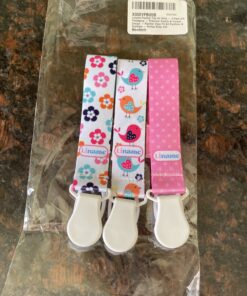 Liname Neutral Pacifier Clip - 3 Pack Pacifier Clips for Boys & Girls - Binky Holder Soothie Paci Clip Binkie Clip - Unisex Pacifer Clip - Baby Pacifier Clip and Pacifier Holder Spring Flowers 27 C1URh uJcS