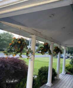 Nearly Natural 6025 22in. Nasturtium Silk Hanging Basket,Gold,29" x 10.25" x 10.25" 27 C1USlptTGGS