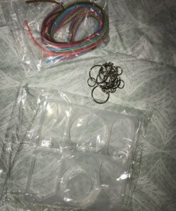 Large Cabochon Gemstone Resin Casting Silicone Mold with Hole 6-Cavity with Jewelry Making Supplies Set for Polymer Clay Crafting, Epoxy, Necklace Pendant Earrings Keychain Craft 35 C1VtgSyQKS