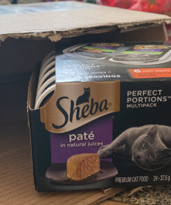 SHEBA PERFECT PORTIONS Paté Adult Wet Cat Food Trays (24 Count, 48 Servings), Savory Chicken and Roasted Turkey Entrée, Easy Peel Twin-Pack Trays 1.32 Ounce (Pack of 24) 34 C1VvttP4UOS