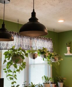 LIGHTESS Black Pendant Light Dimmable, Industrial Hanging Lights Metal Barn Farmhouse Kitchen Lighting Edison Ceiling Mount Fixture, OLL466 33 C1W07vY4RS