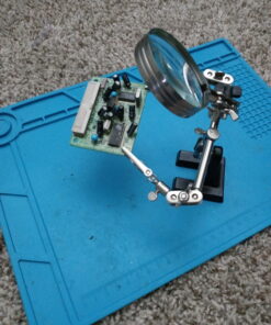 Elenco Helping Hands with 2 .5" Magnifying Glass | Work Bench Must Have | Case-Iron Base | Chrome Plated for Long Life | Glass Lens 36 C1W3J3RzyeS