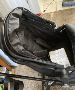 BABY JOY Baby Stroller, 2 in 1 Convertible Carriage Bassinet to Stroller, Pushchair with Foot Cover, Cup Holder, Large Storage Space, Wheels Suspension, 5-Point Harness (Black) Black 21 C1WqslLiIS