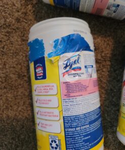 Lysol Disinfectant Wipes, Multi-Surface Antibacterial Cleaning Wipes, For Disinfecting and Cleaning, Lemon and Lime Blossom, 80 Count (Pack of 4) 80 Count (Pack of 4) White Standard Packaging 40 C1WtdLbdpQS