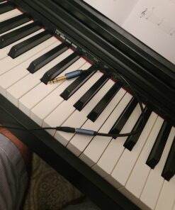 MillSO 1/4 to 3.5mm Headphone Adapter TRS 6.35mm 1/4 Male to 3.5mm 1/8 Female Stereo Jack Audio Adapter for Amplifiers, Guitar, Keyboard Piano, Home Theater, Mixing Console, Headphones - 12inch/30CM 1 FT / 0.3 M Blue 33 C1X9cvfvF S