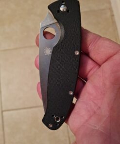 Spyderco Resilience Folding Pocket Knife with 4.20" 8Cr13MoV Stainless Blade and G-10 Handle - PlainEdge - C142GP 40 C1XLzEpKwgS