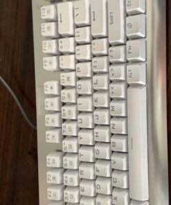 MechanicalEagle Z-77 75% Mechanical Keyboard | Aluminium Panel | Clicky Blue Switches | Rainbow LED Backlit | N-Key Rollover | 87-Key Tenkeyless | Hot Swappable |Spare Switches Included White 33 C1XQ7L6ptCS