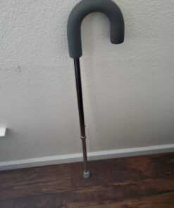 Drive Medical Round Handle Aluminum Walking Cane with Foam Grip, Silver 1 Count (Pack of 1) 12 C1Xl96EzNHS