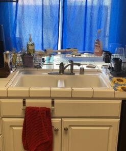 Home Basics Over Sink Shelf, (Chrome) Steel Over The Kitchen Sink Organizer for Soap, Sponges, Scrubbers, and More | with Cutlery Holder 34 C1XxCz6 oUS