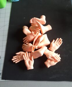 Set of 2 Rubber Finger Feet Mini Puppets Left & Right 28 C1YUqa41npS