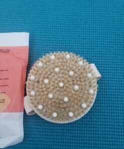 Dry Brushing Body Brush - Best for Exfoliating Dry Skin, Lymphatic Drainage and Cellulite Treatment - Organic Spa Exfoliator and Massage Scrub Brush with Natural Boar Bristles 1 Count (Pack of 1) 32 C1YcHdCsvNS