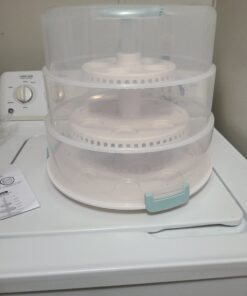 Sweet Creations 3 Tier, Collapsible Cupcake and Cakepop Display Carrier with Handel, White 51 C1ZQ7 90vcS