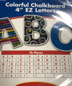 Carson Dellosa 152 Piece 4 Inch Colorful Chalkboard Bulletin Board Letters for Classroom, Uppercase Alphabet Letters, Numbers, Punctuation & Symbols, Cutout Letters for Bulletin Boards 30 C1aFTJcPxnS