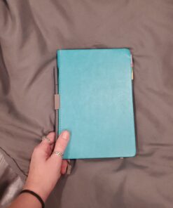 Lemome Thick Classic Notebook with Pen Loop A5 College Ruled Hardcover Writing Notebook with Pocket + Page Dividers Gifts, Banded, Large, 180 Pages, 8.4 x 5.7 in green 64 C1aYbgfvB S